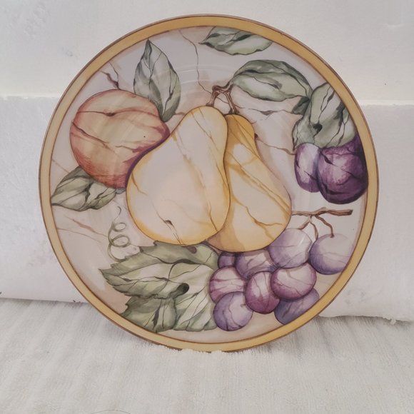 American Atelier Pompeii Fruit 8" Salad Plates # 5019 Set of 2 - Picture 2 of 13